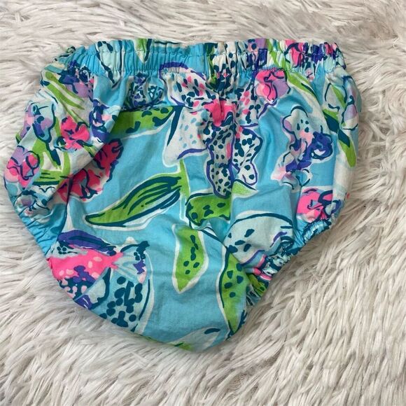 Lilly Pulitzer Baby Girls Diaper Cover Blue Floral Print 18-24 Months - Picture 1 of 5
